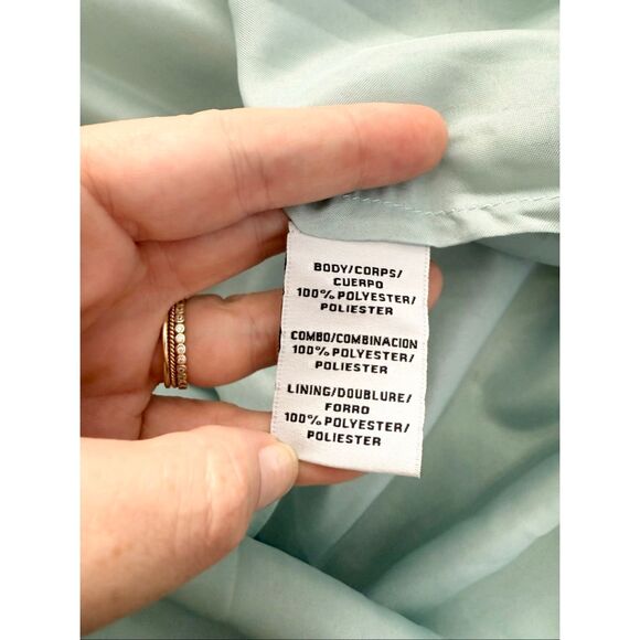 Monique Lhuillier Womens Bridesmaids Alix Gown Long Dress Aqua Blue Size 10 - Picture 8 of 8